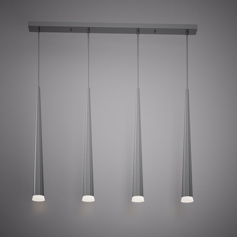 4 Lights Vega 4-light linear Chrome Dimmable 100W