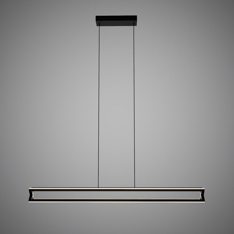 Led 48-in linear Chandelier Matte Black Dimmable 40W