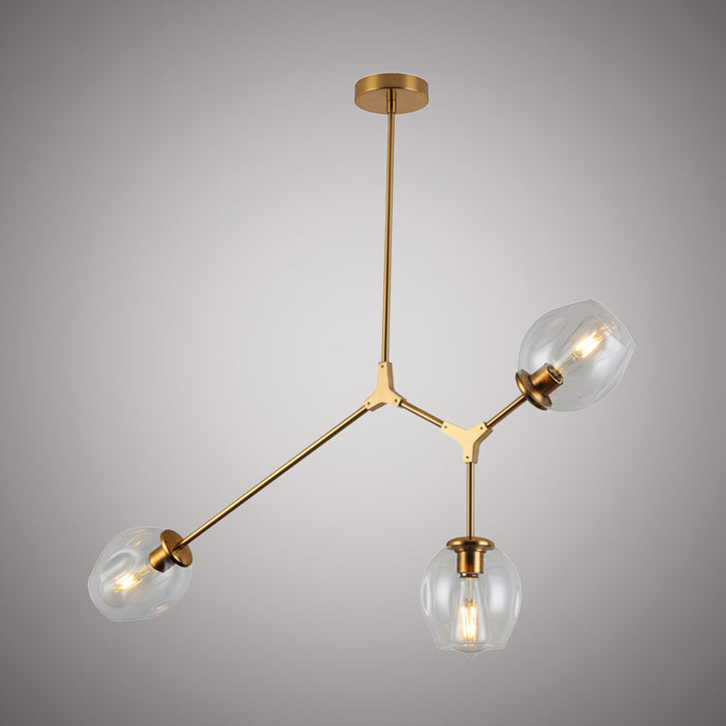 3 Lights Ellen 3-light Chandelier Aged Brass Dimmable 180W