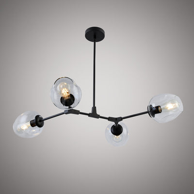 Ellen 4-Light Matte Black Chandelier Dimmable 240W