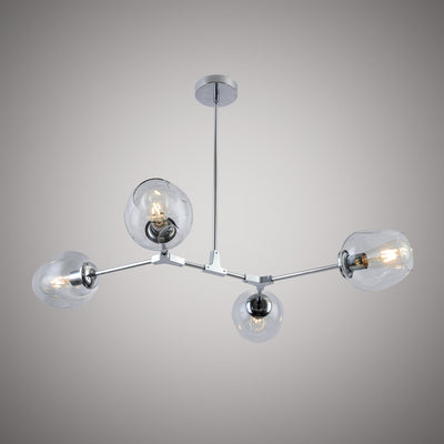 Ellen 4-Light Chrome Chandelier Dimmable 240W