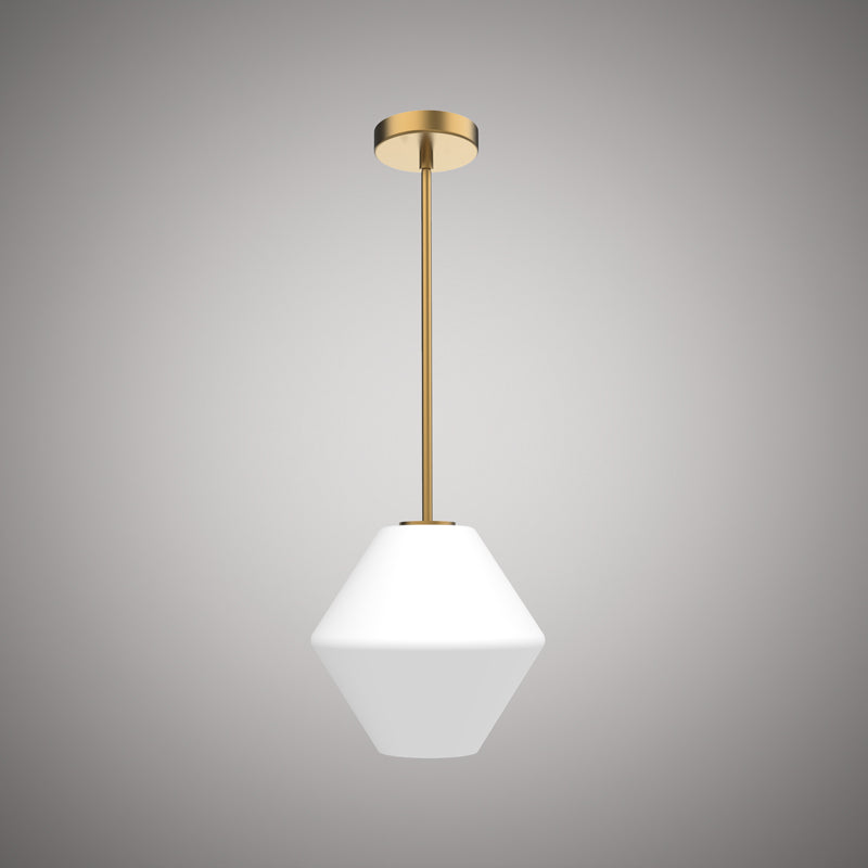 1 Lights Ella Aged Brass Pendant Aged Brass Dimmable 60W