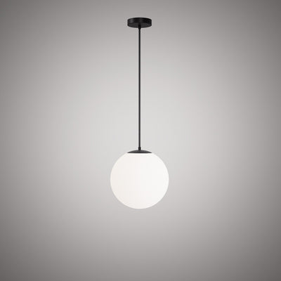 Bolio 1-Light 12-in Matte Black Pendant Dimmable 60W