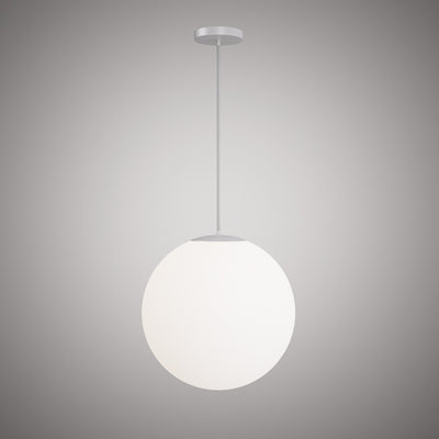 Bolio 1-Light 20-in Matte White Pendant Dimmable 60W