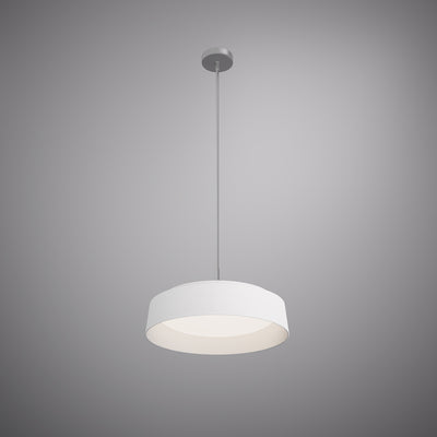 Verona Matte White/Brushed Nickel Pendant Dimmable