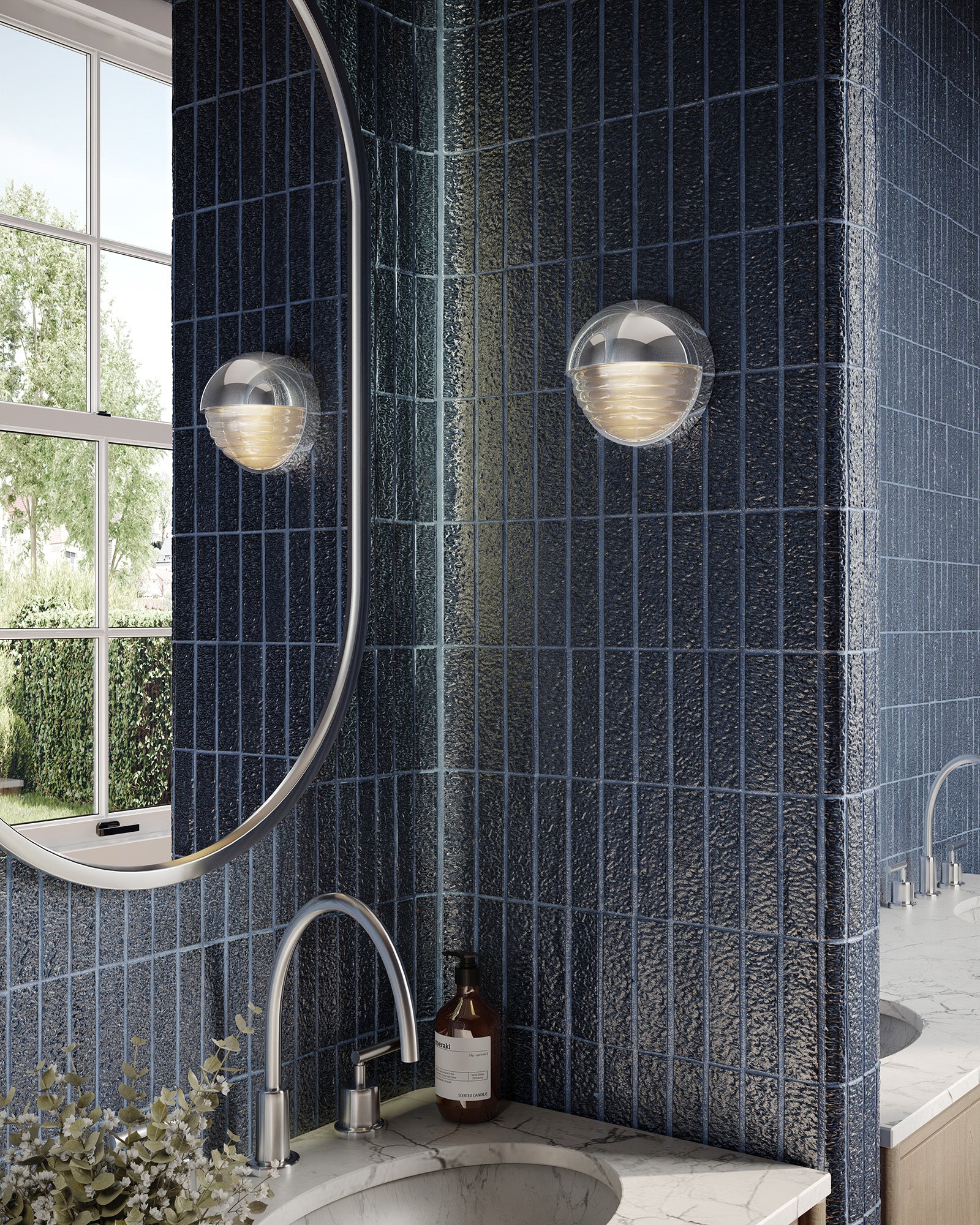 Palais 6-in Steel Vanity Light