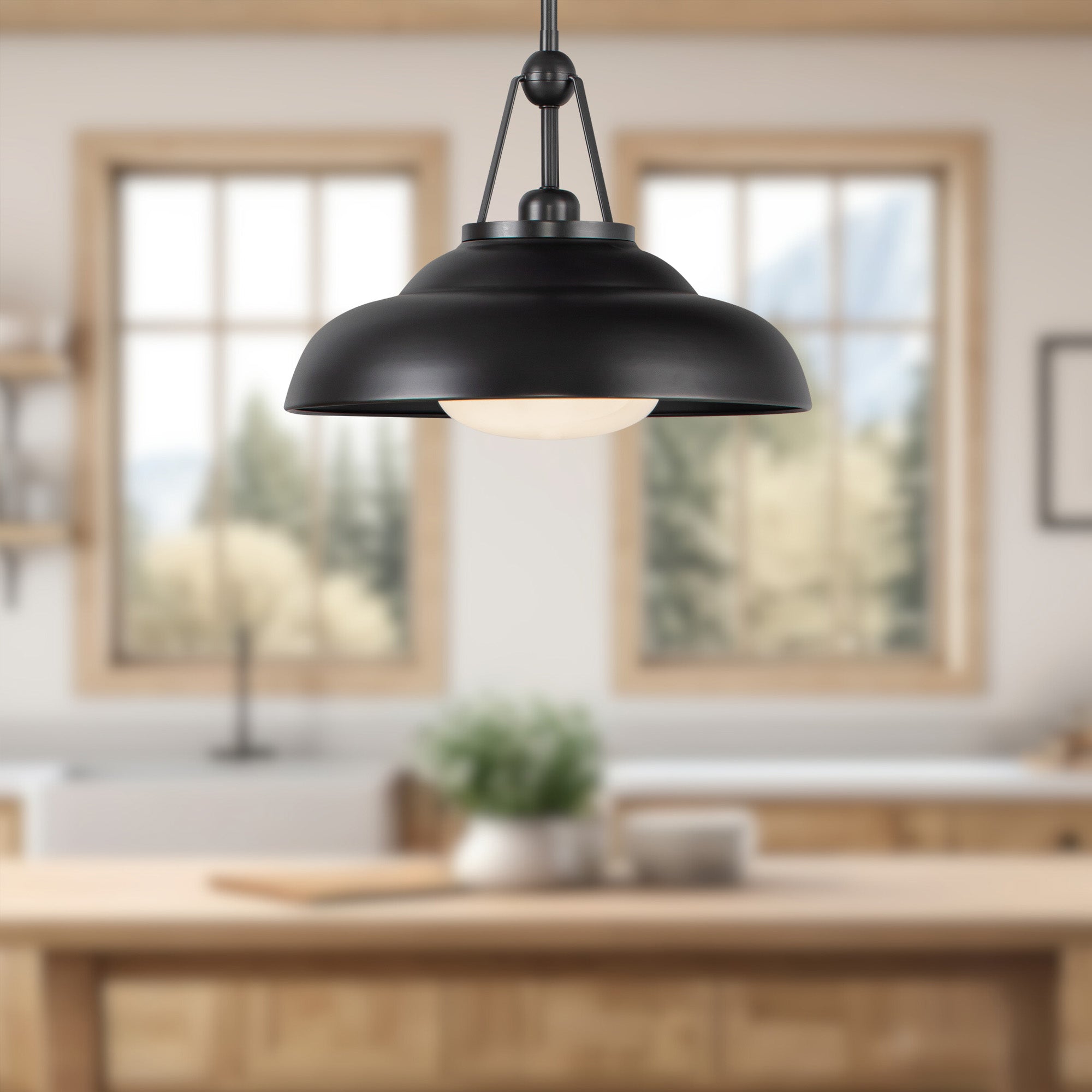 Palmetto 14-in Steel Pendant
