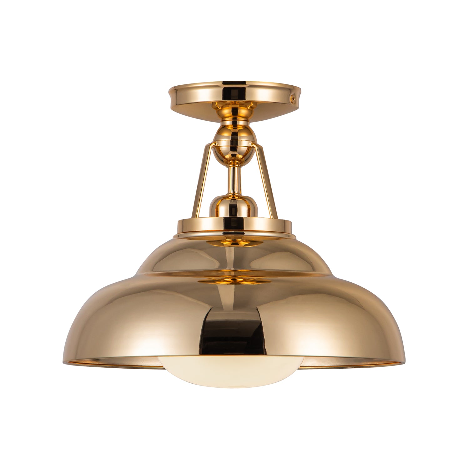 Palmetto 12-in Steel Semi-Flush Mount