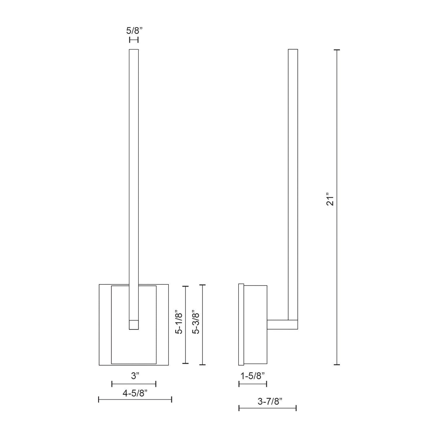 Pandora 18-in Aluminum Acrylic Wall Sconce
