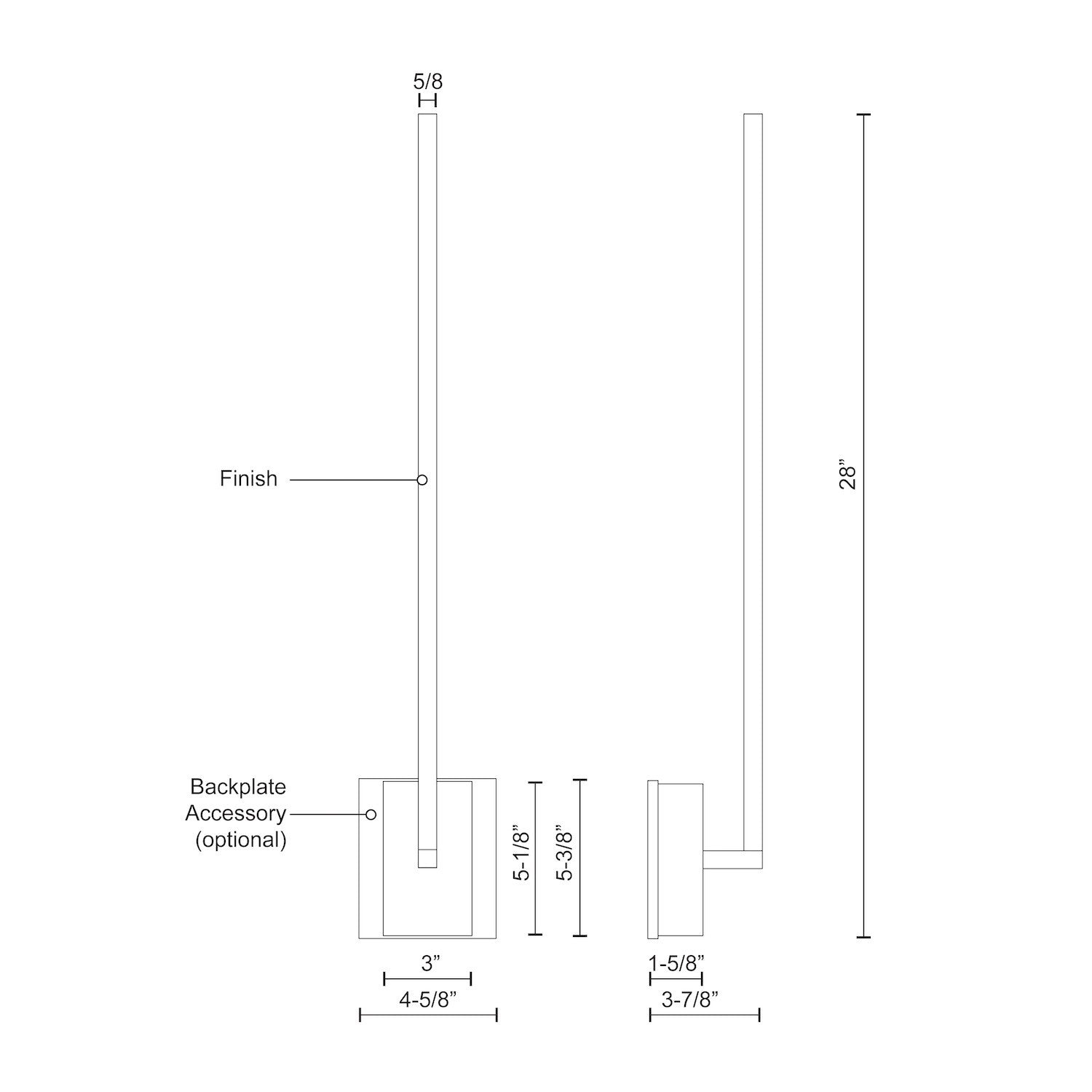 Pandora 25-in Aluminum Acrylic Wall Sconce