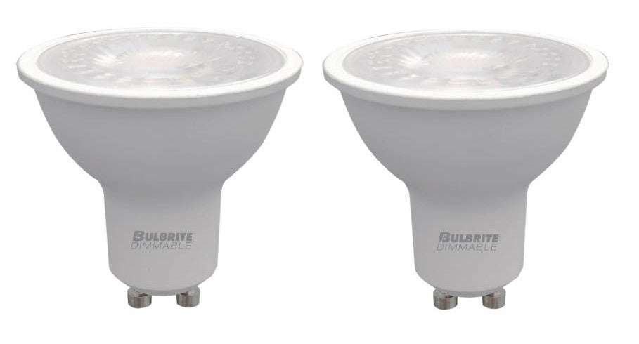 PAR16 Dimmable White LED Light Bulb with GU10 Base, 3000K, 500 Lumens, 2-Pack