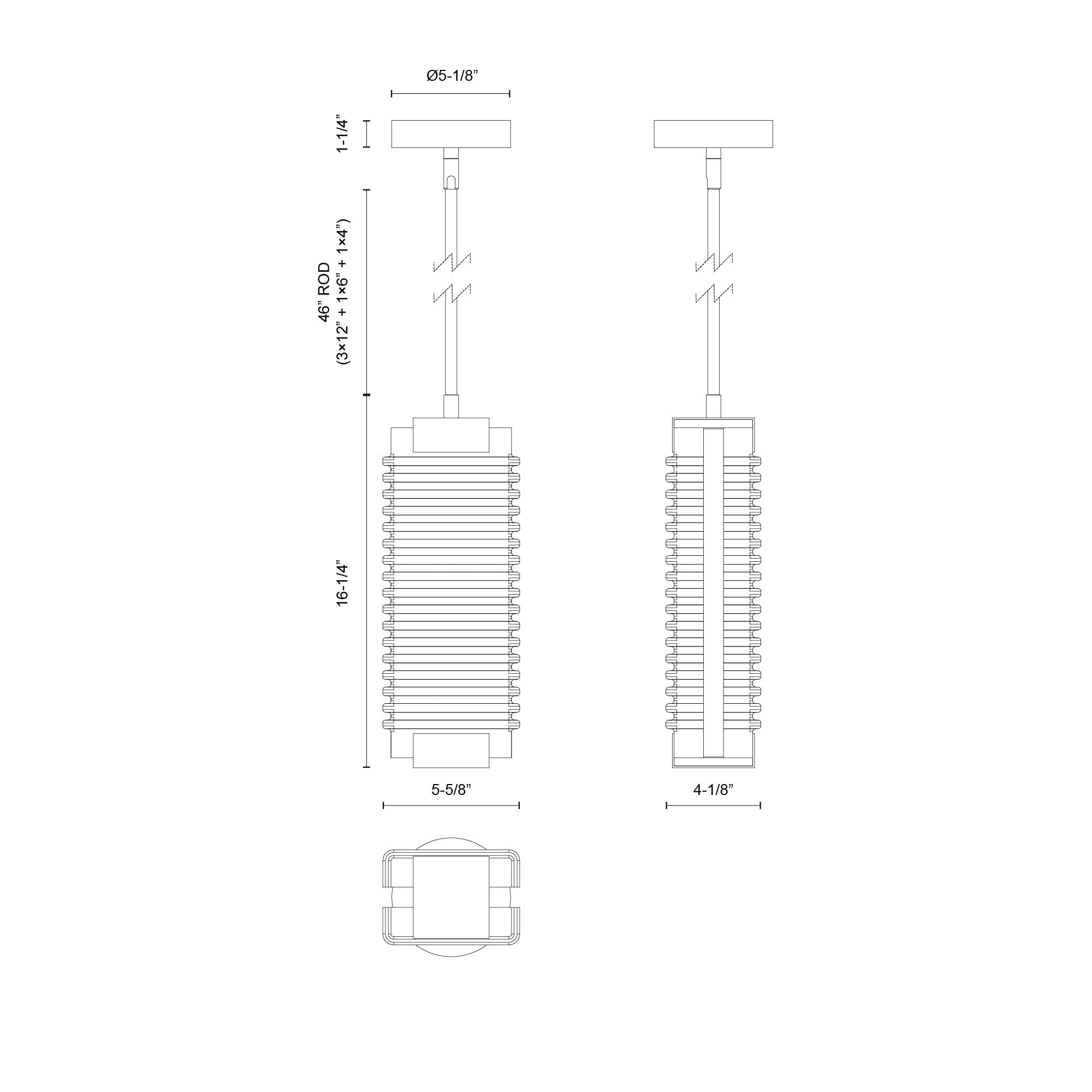 Alai 16-in Steel Pendant