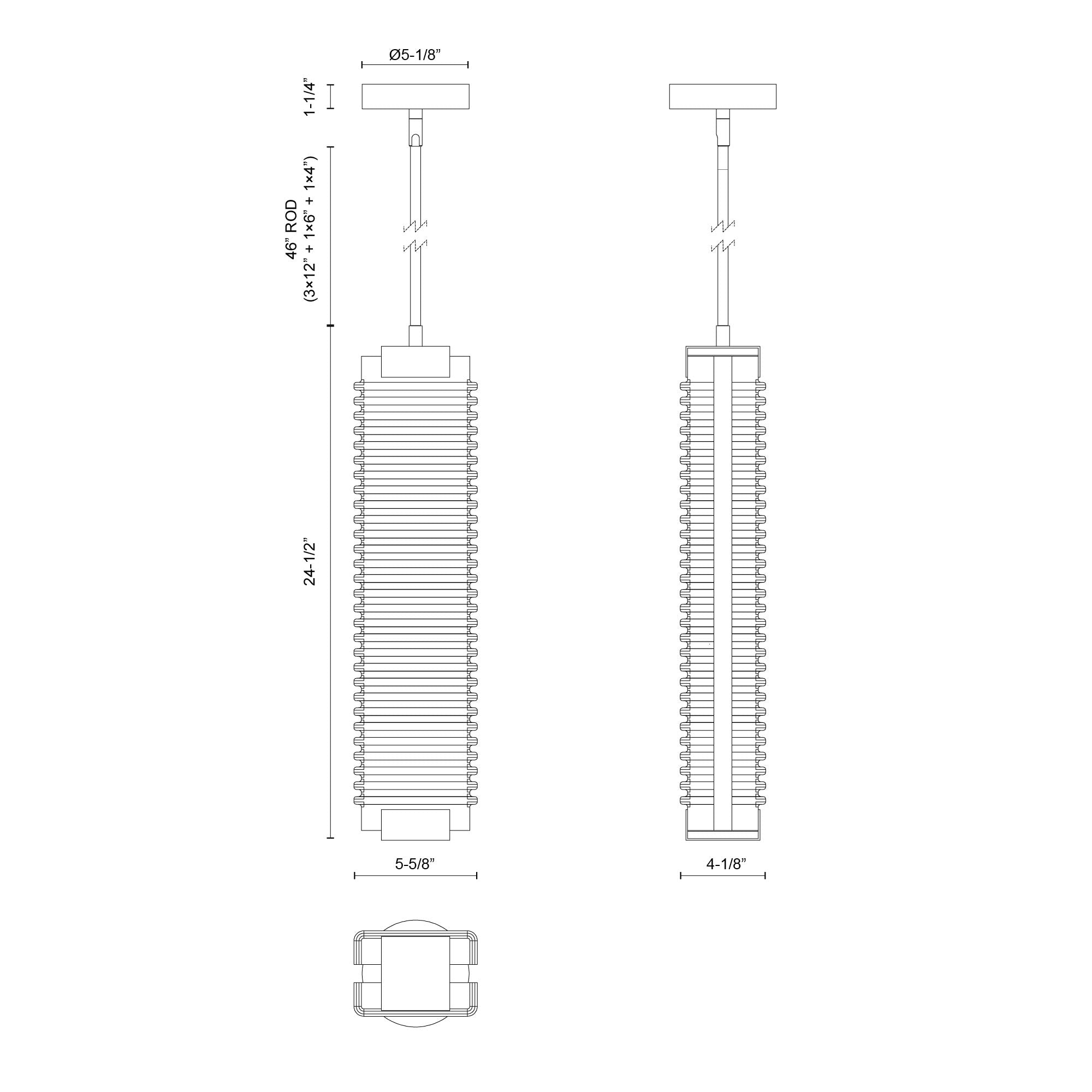 Alai 24-in Steel Pendant