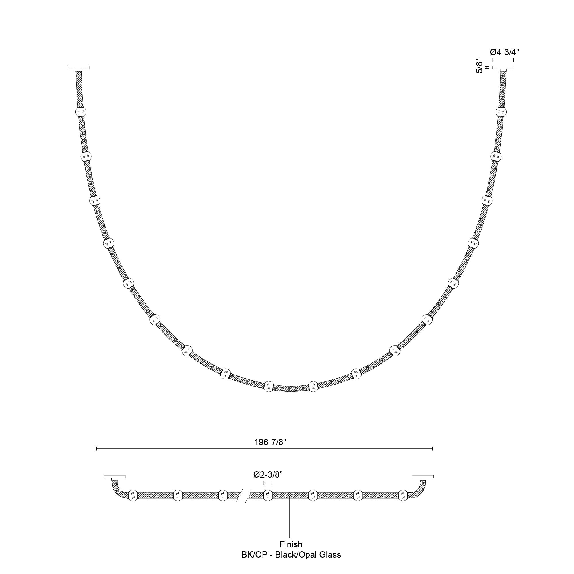 Corda 17-ft Aluminum Pendant