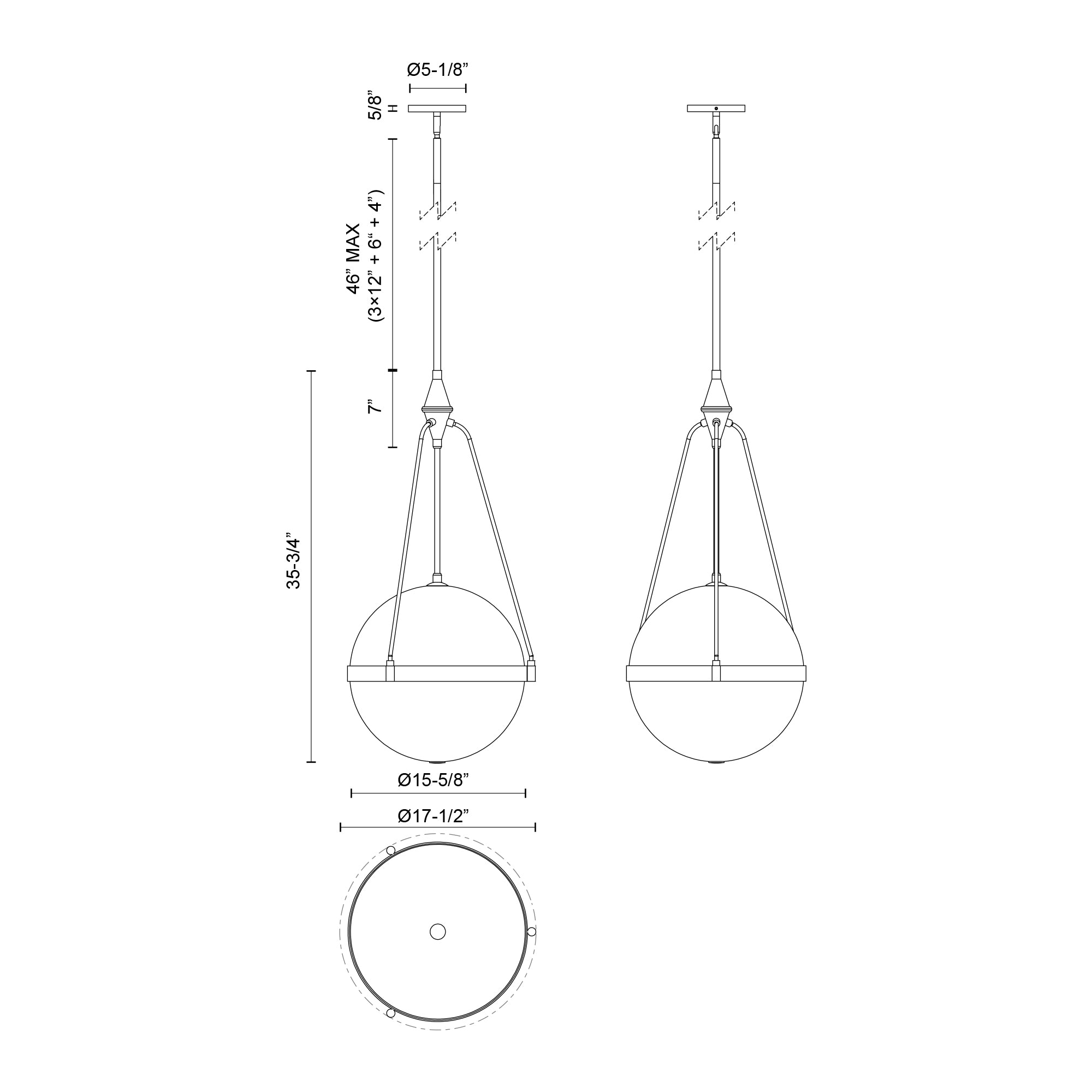Harmony 18-in Steel Pendant