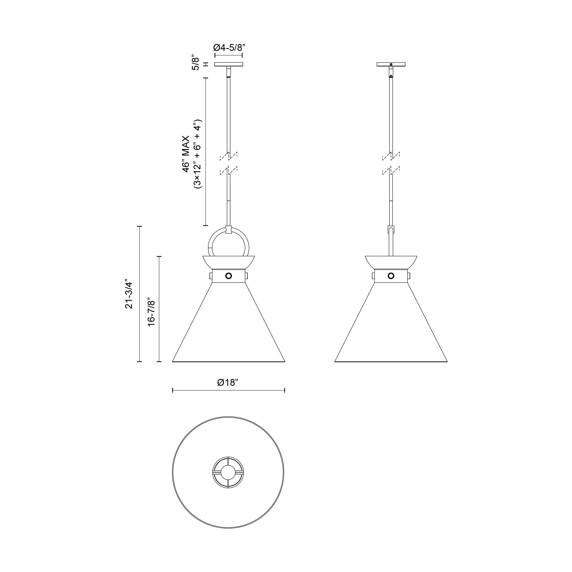 Emerson 18-in 1 Light Socket Pendant