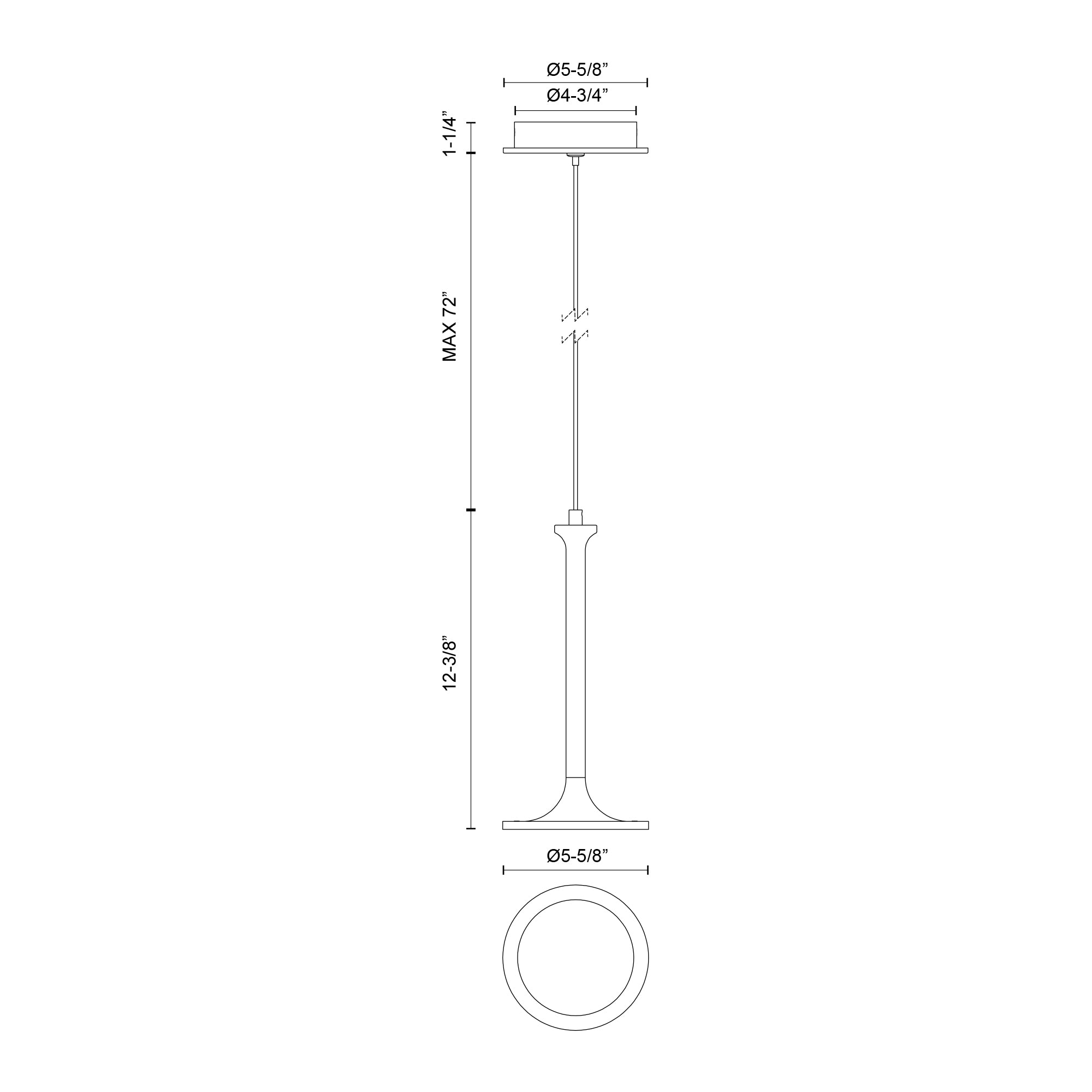 Issa 6-in Aluminum Pendant