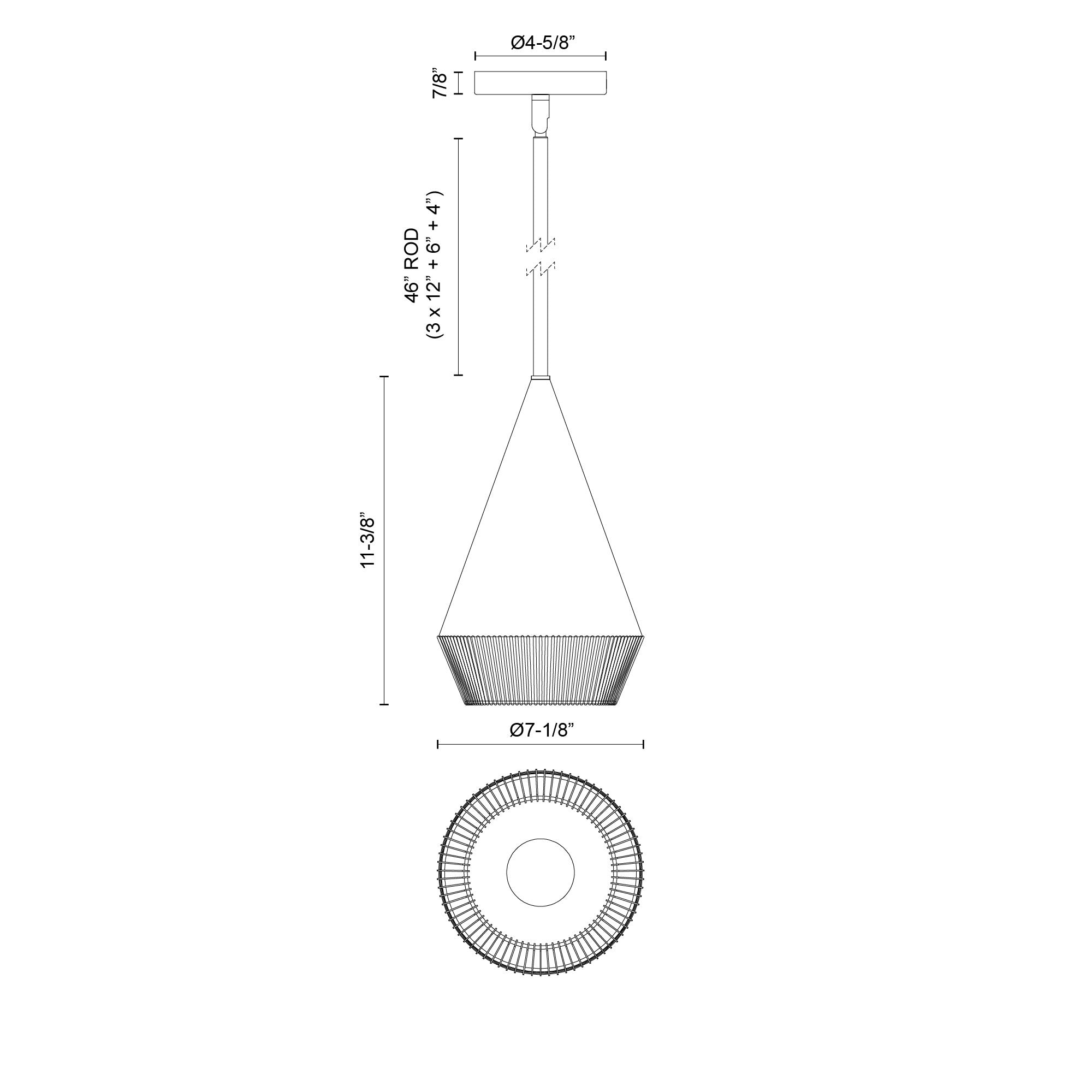 Daphne 7-in Rope-Wrapped Damp-Rated Pendant