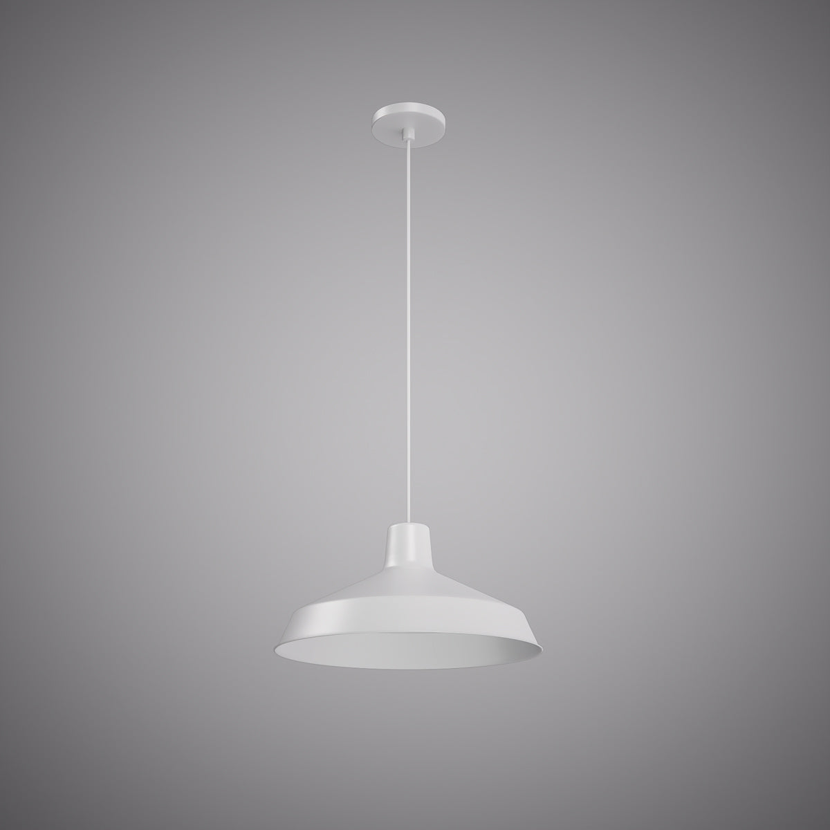 Matte White 16" Dome Pendant Light Dimmable