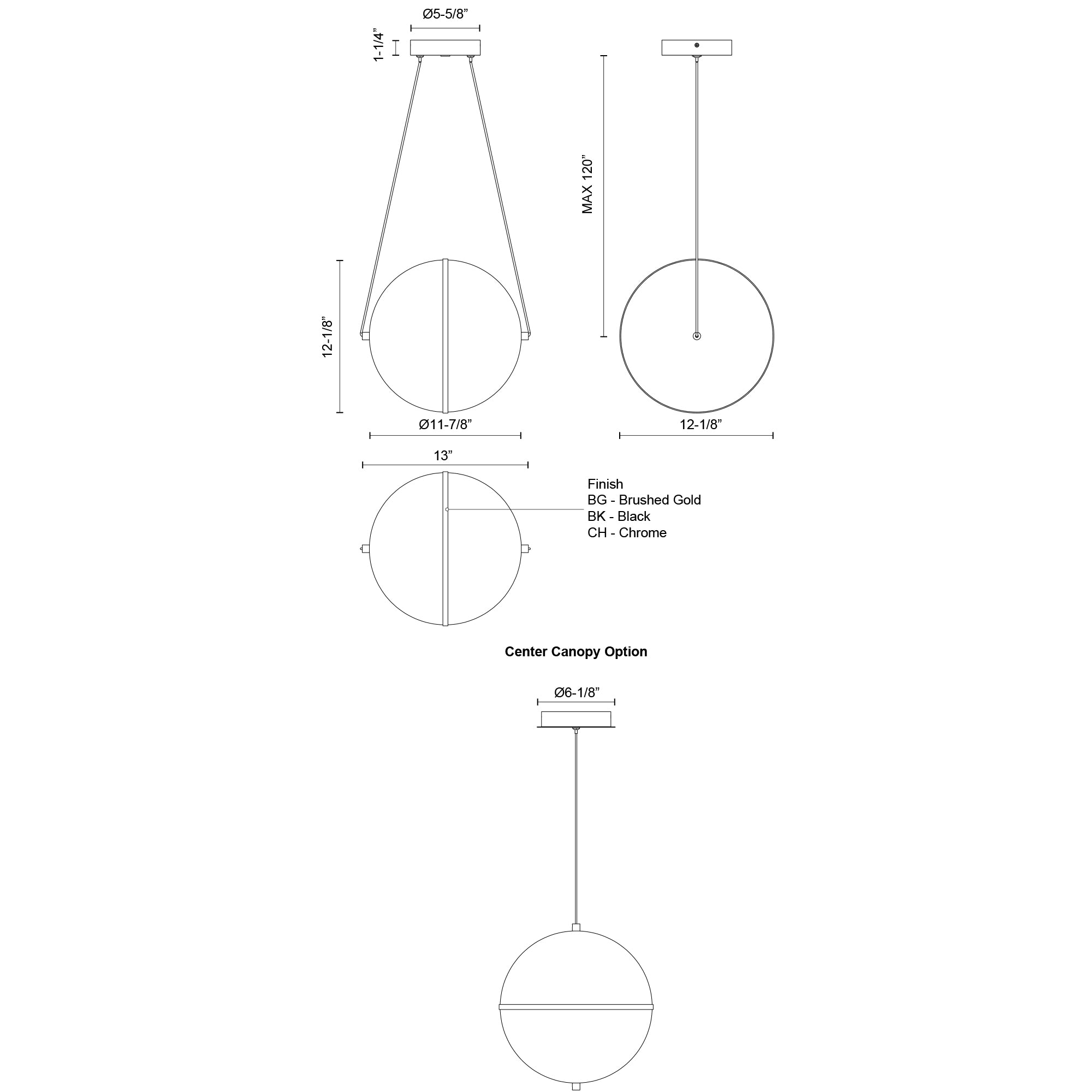 Aries 12-in Aluminum Pendant
