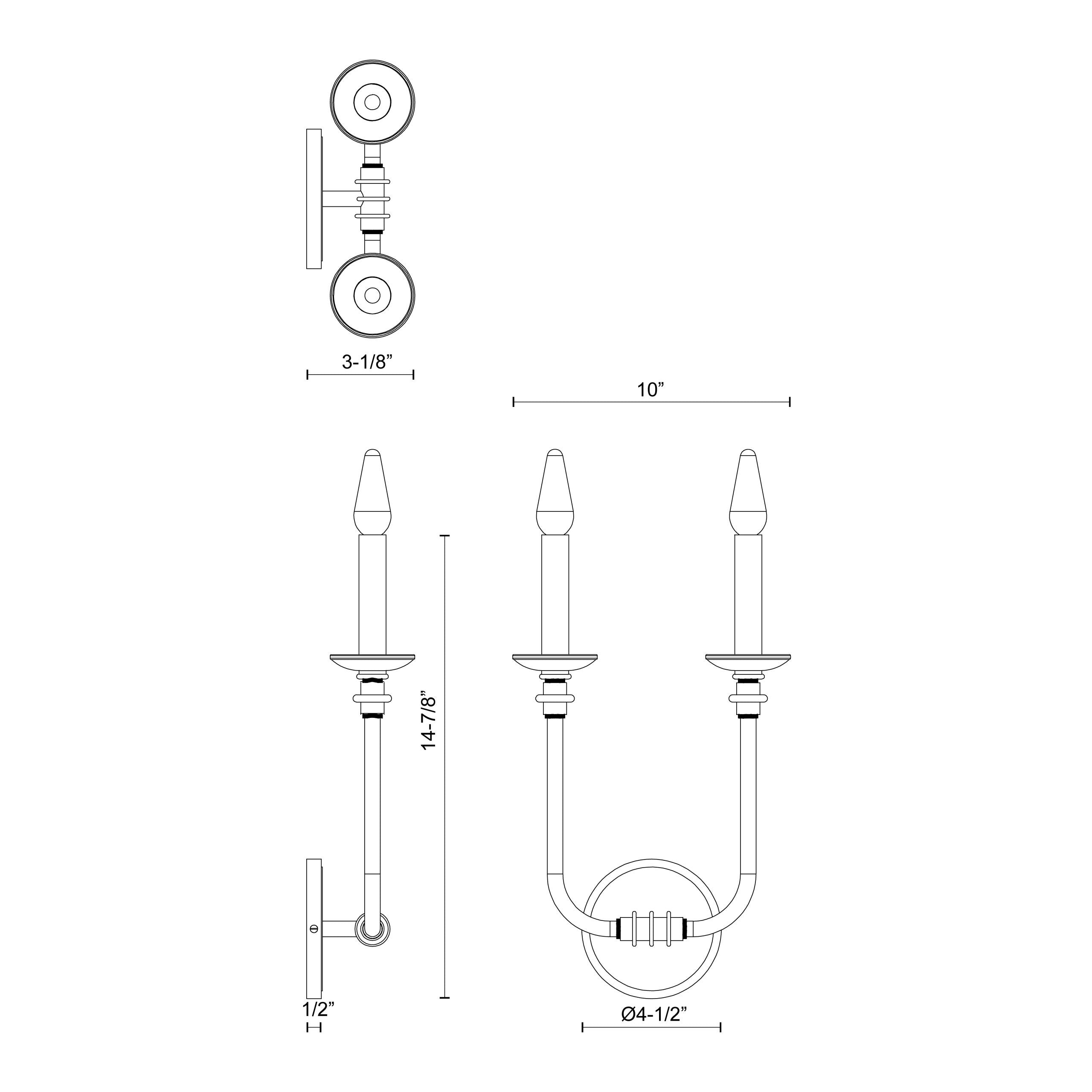 Peabody 10-in Steel Vanity Light