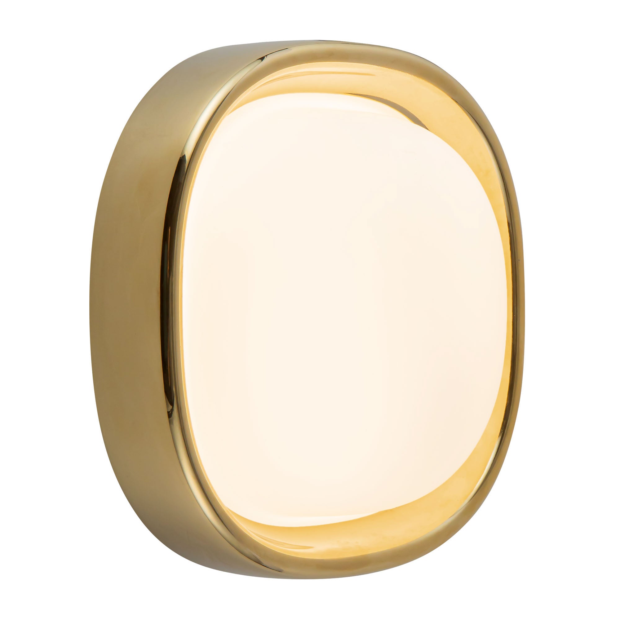 Pebble 8-in Brass Flush Mount