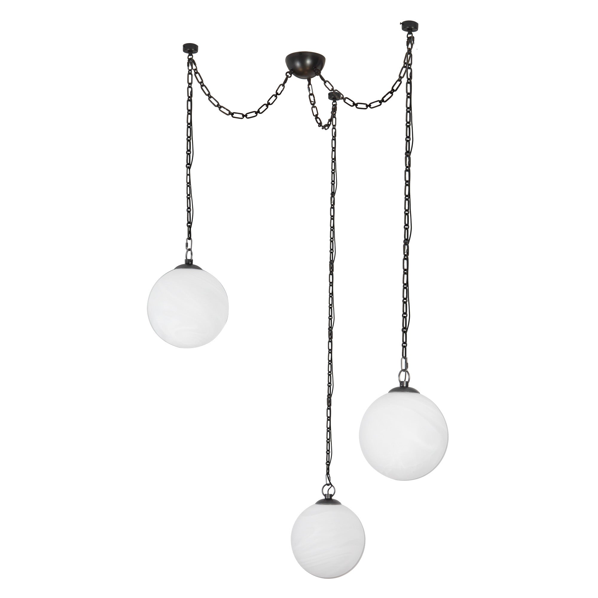 Petra 12-in 3 Light Steel Chandelier