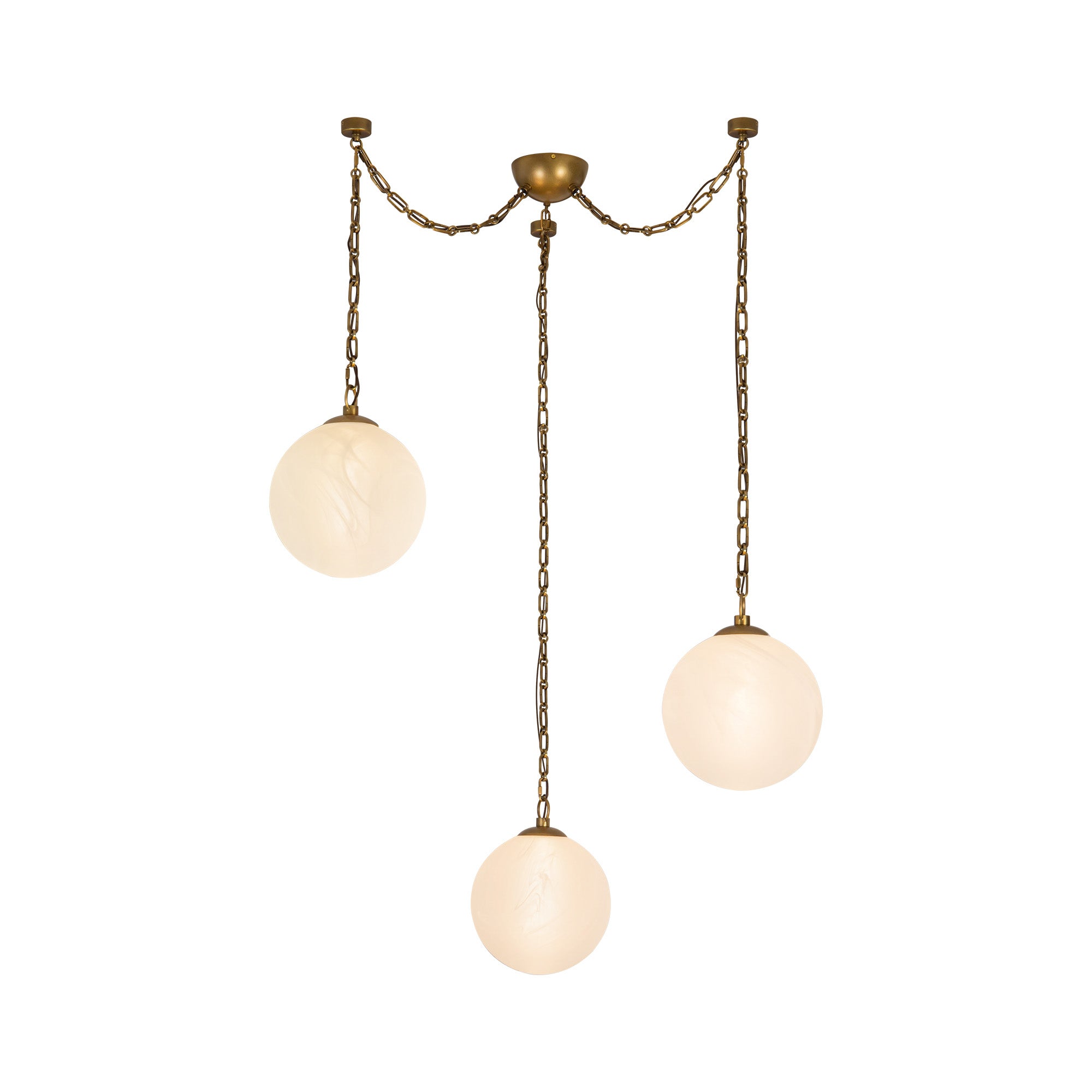 Petra 12-in 3 Light Steel Chandelier