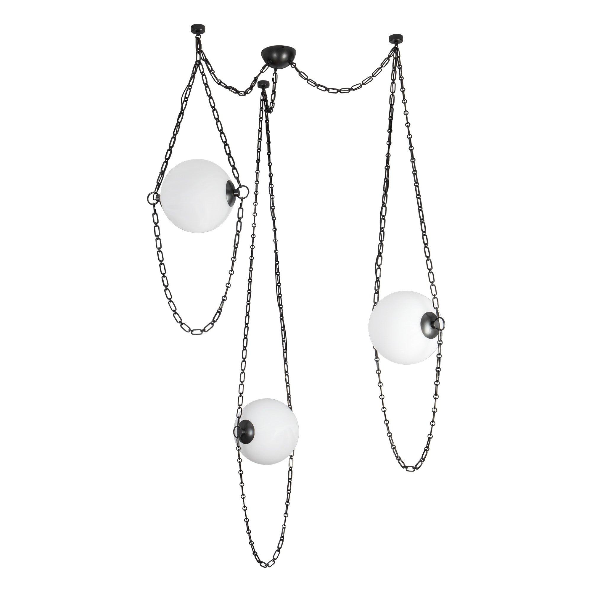 Petra 10-in 3 Light Steel Chandelier