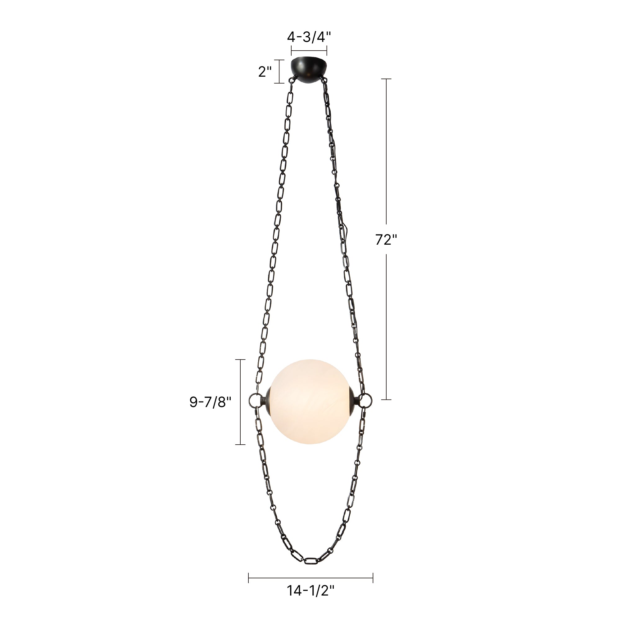 Petra 10-in Steel Pendant