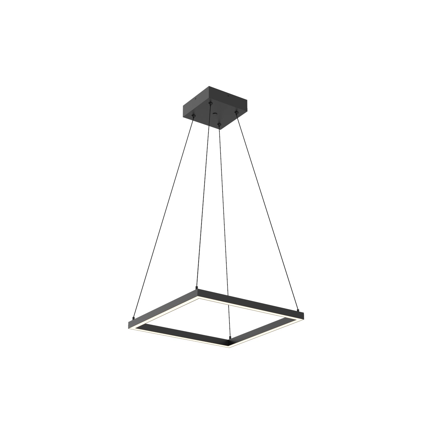 Piazza 18-in Mini Square LED Ring Pendant
