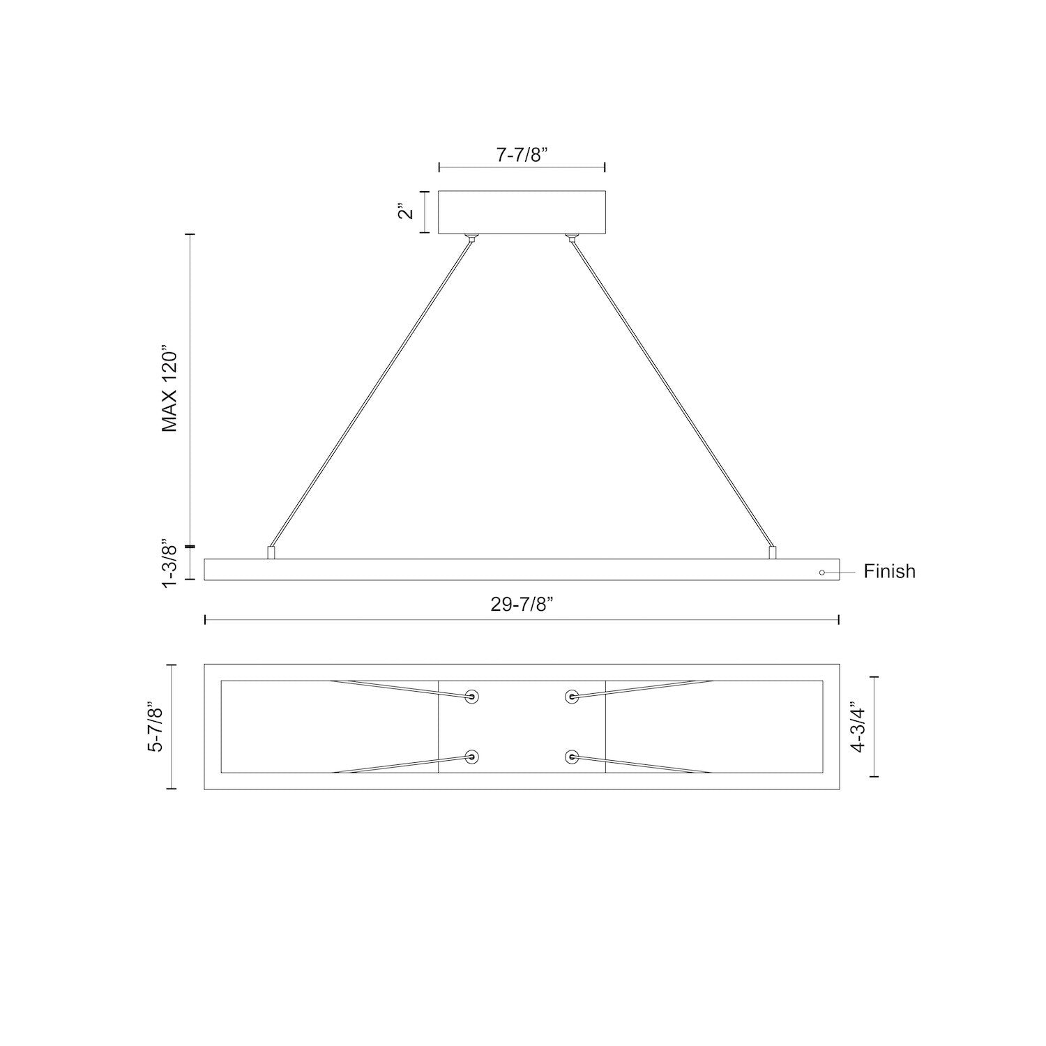 Piazza 30-in Aluminum Pendant