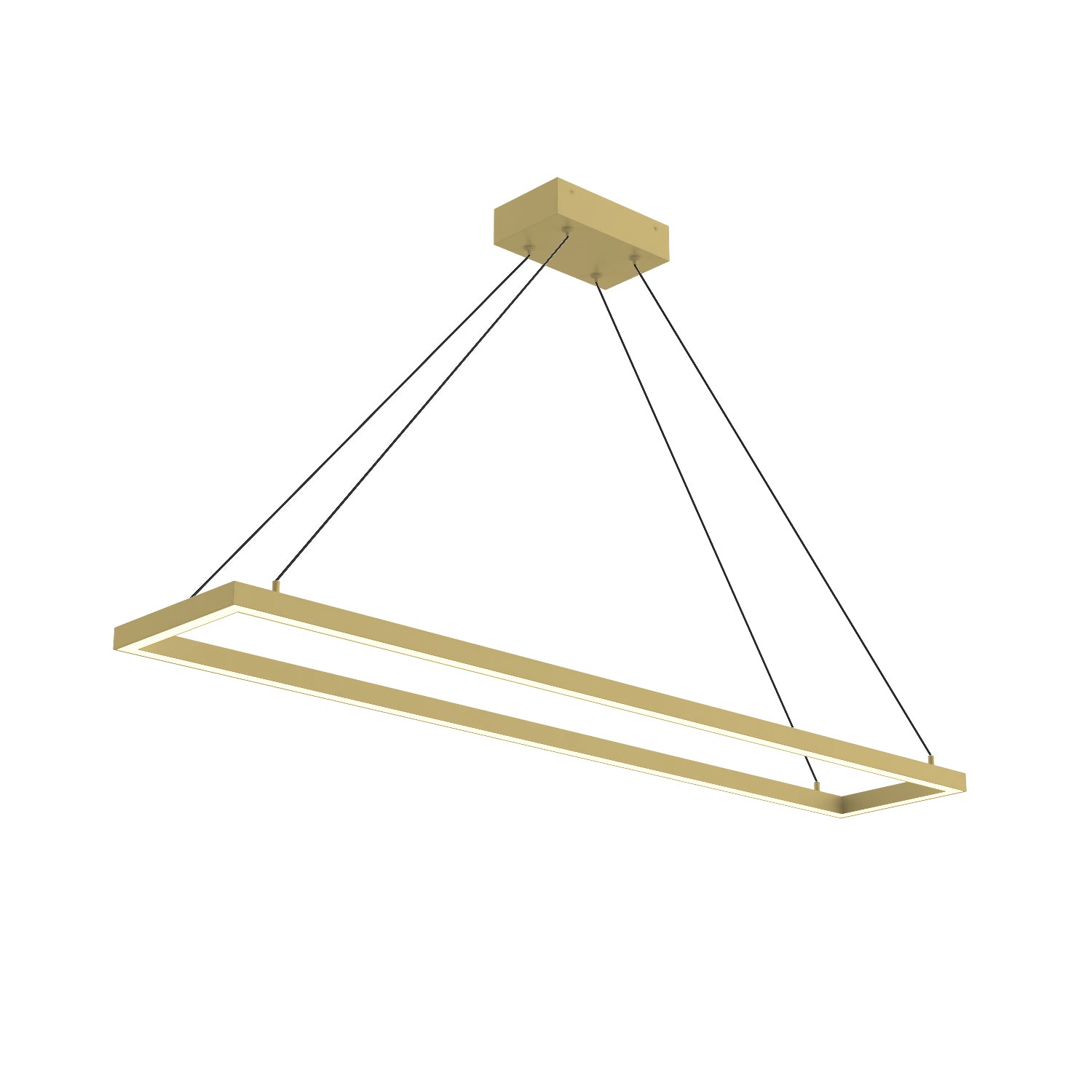 Piazza 48-in Rectangular Dimmable LED Pendant