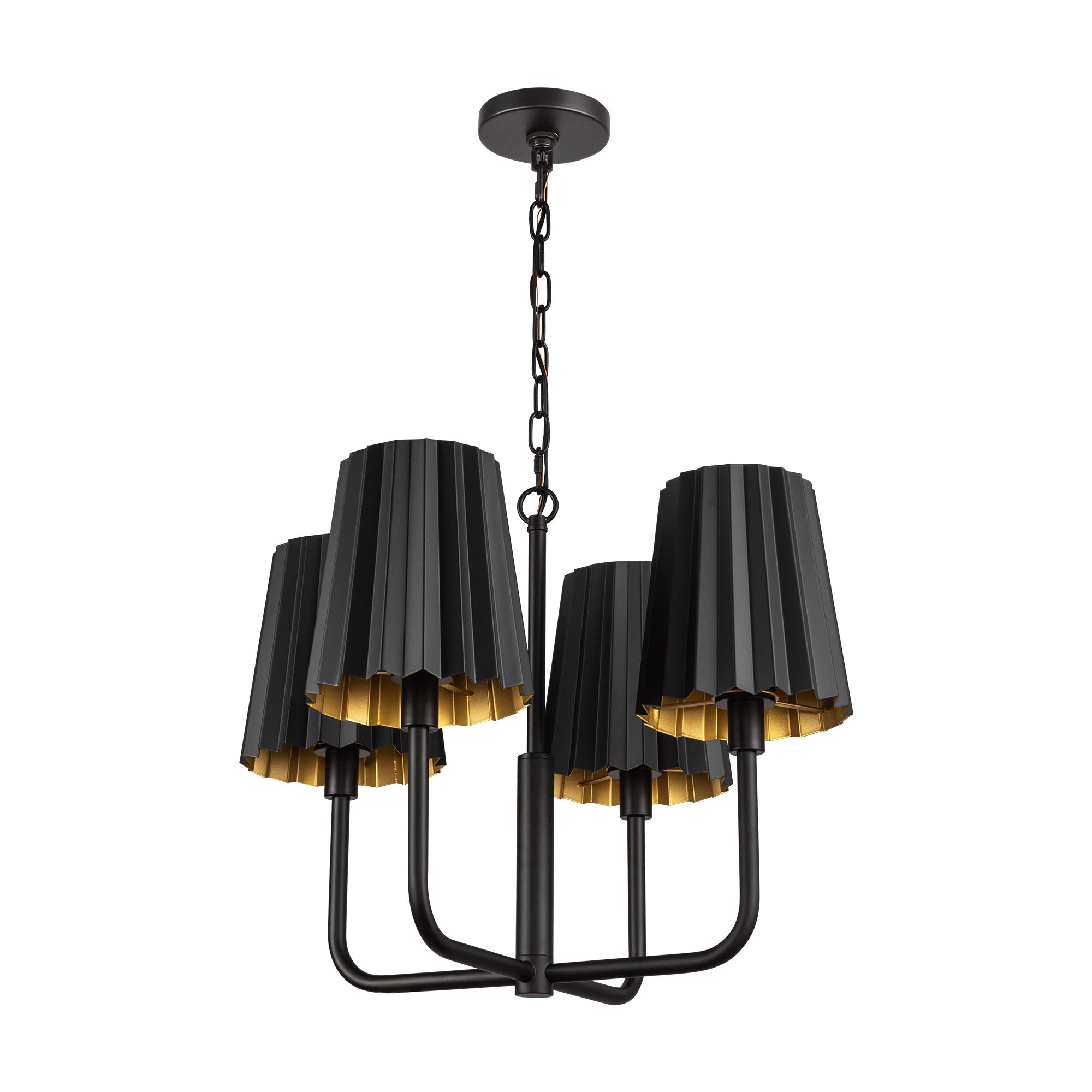 Plisse 23-in Steel Chandelier