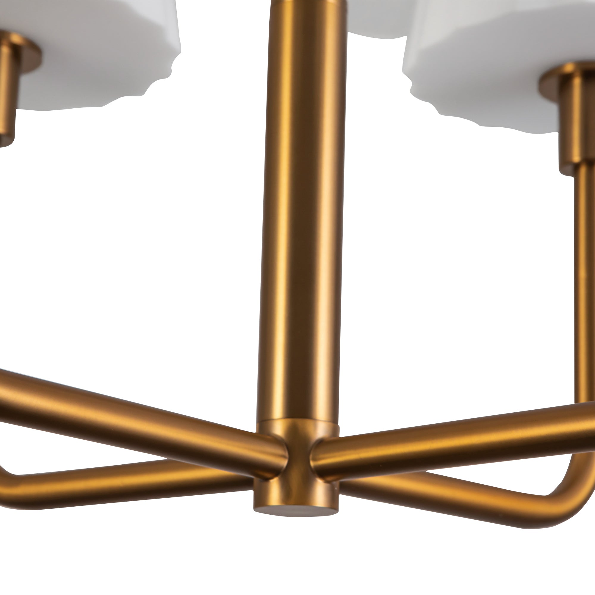 Plisse 23-in 4 Lights Steel Chandelier