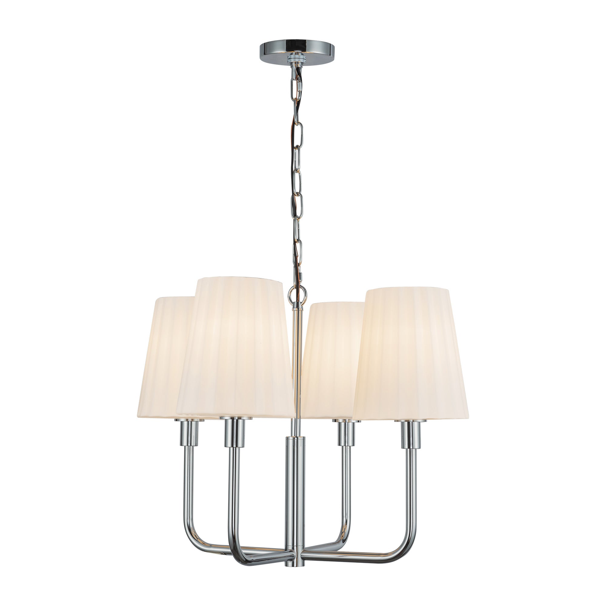 Plisse 23-in 4 Lights Steel Chandelier