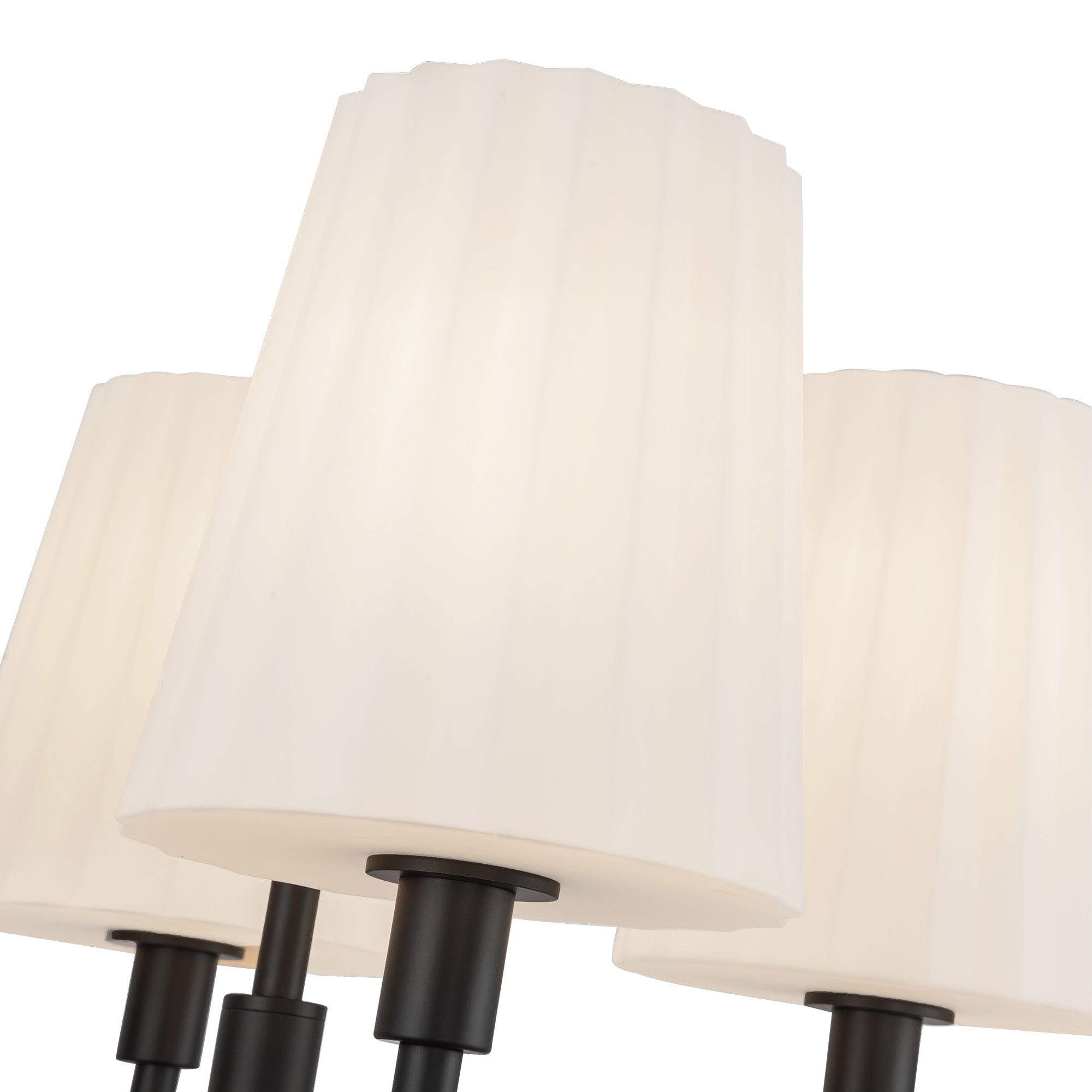 Plisse 23-in 4 Lights Steel Chandelier