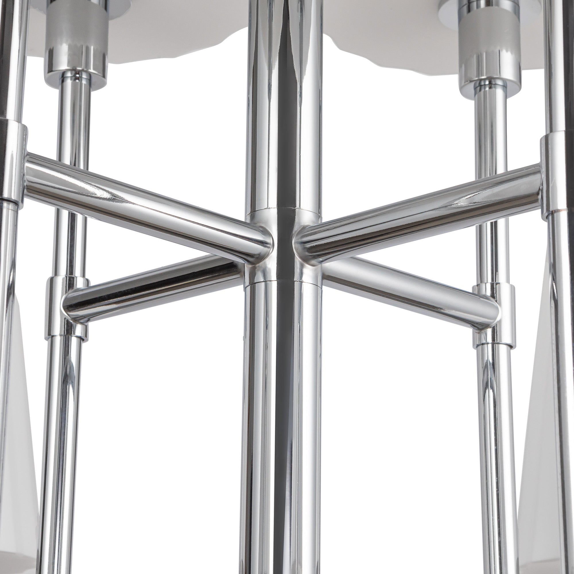 Plisse 30-in 8 lights Steel Chandelier