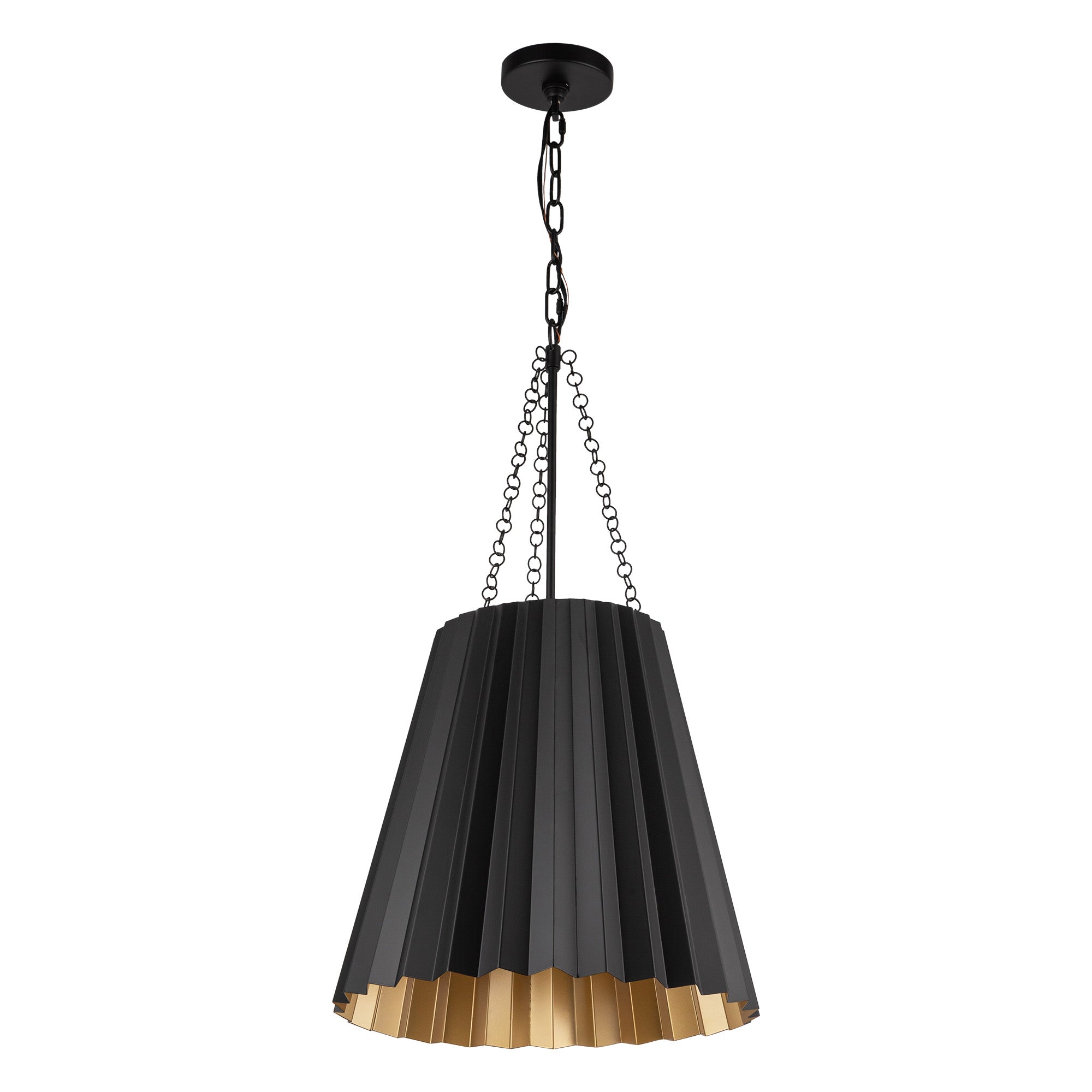 Plisse 16-in Steel Pendant
