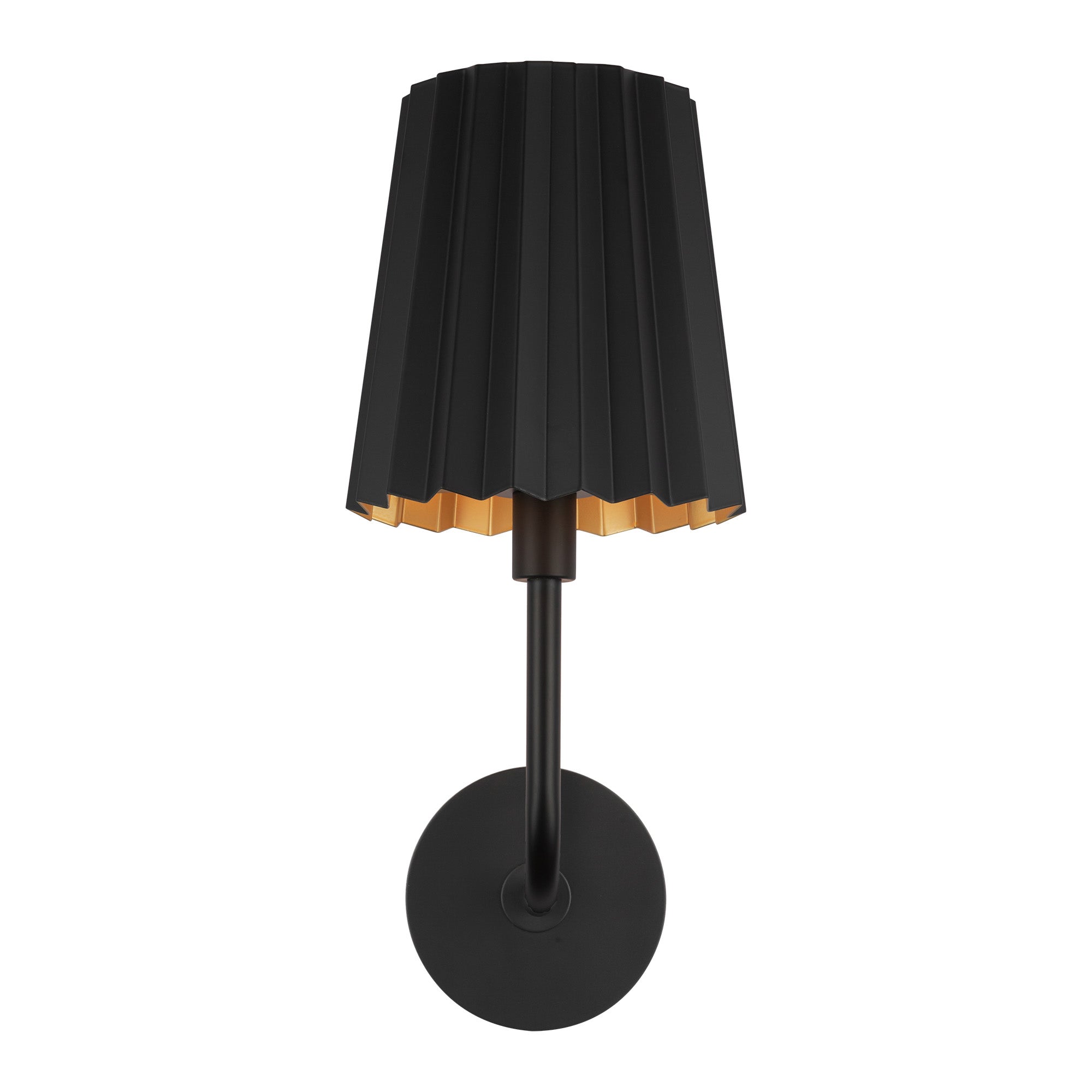 Plisse 7-in Steel Vanity Lamp