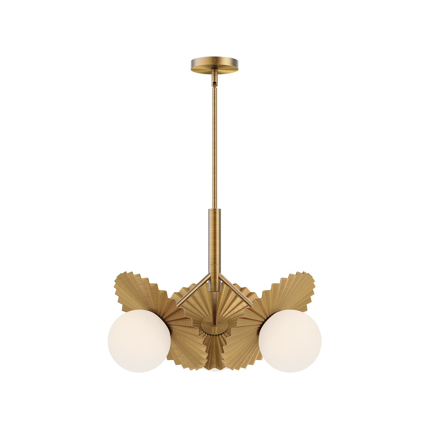 Plume 21-in Steel Chandelier