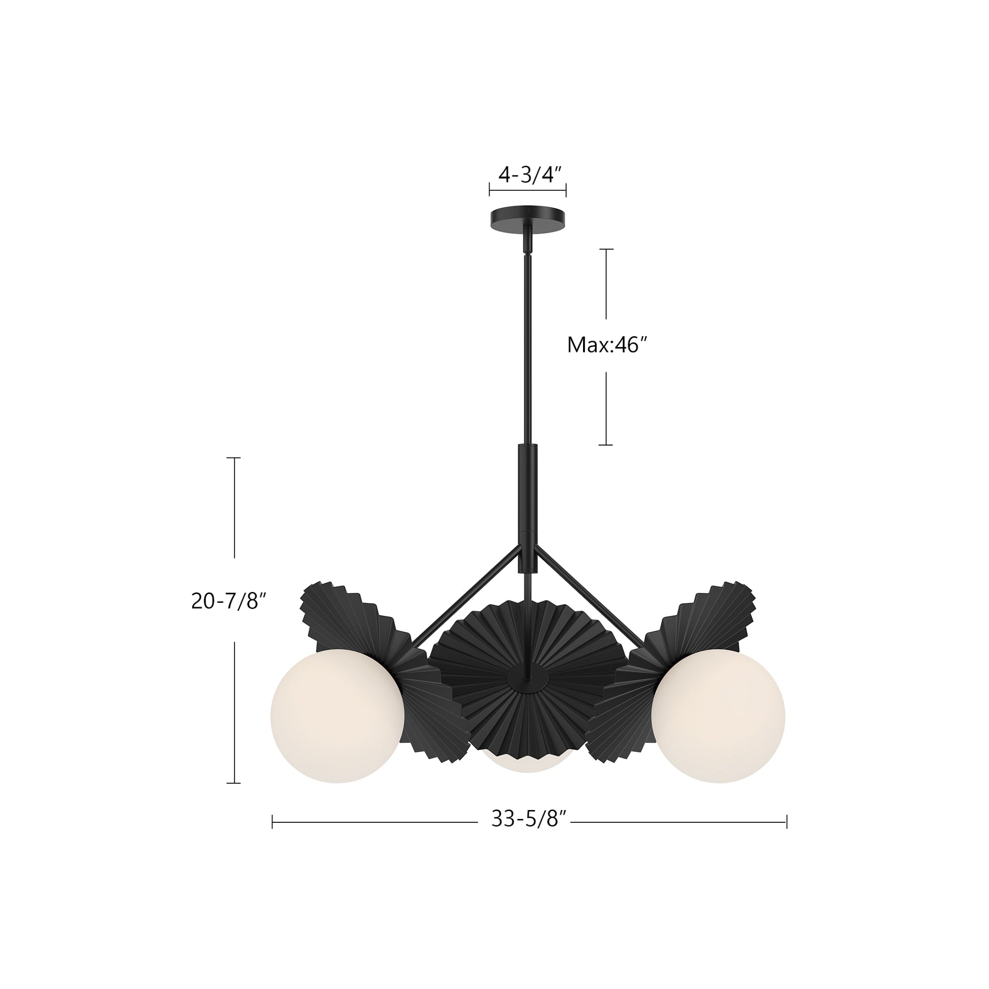 Plume 34-in Steel Chandelier