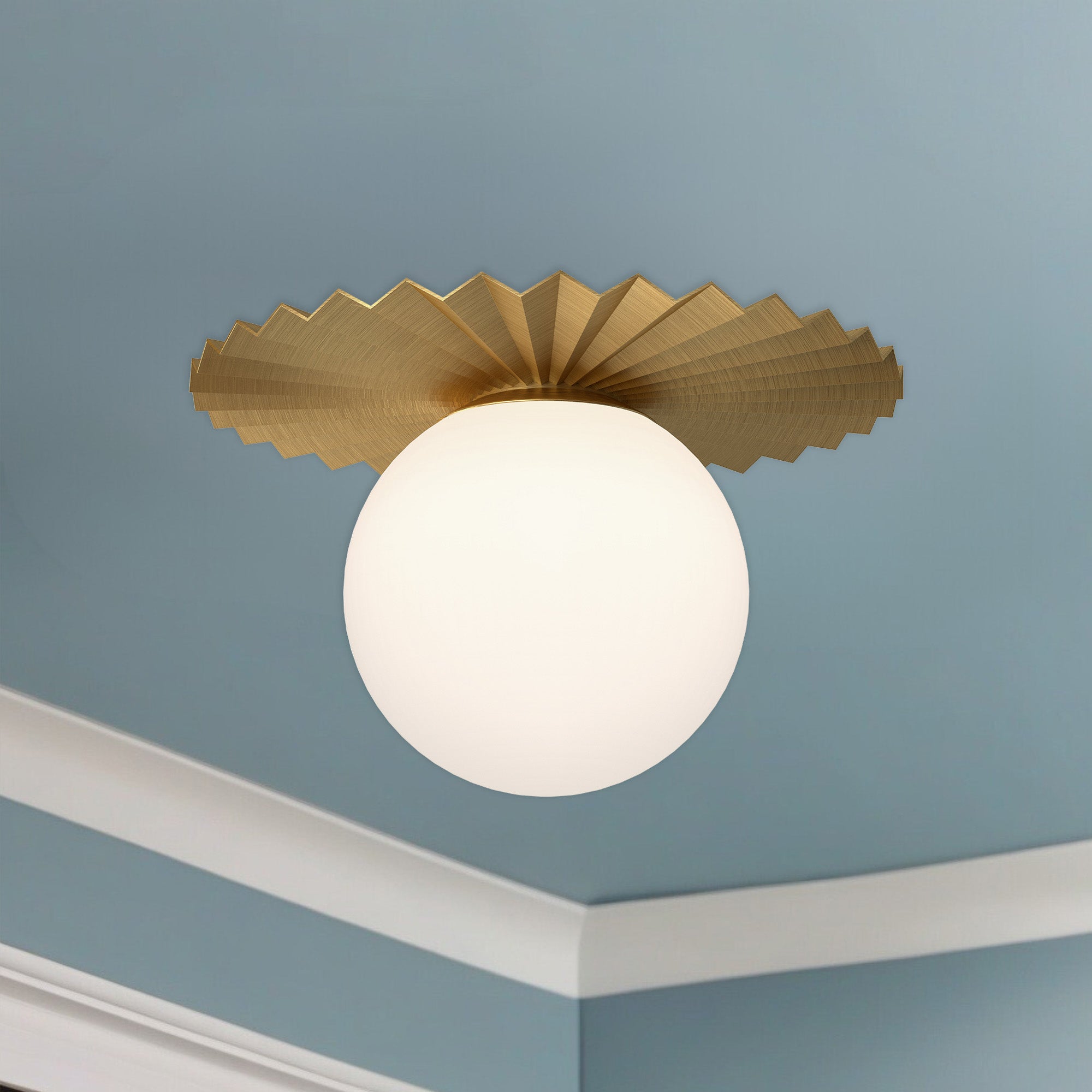 Plume 14-in Steel Flush Mount