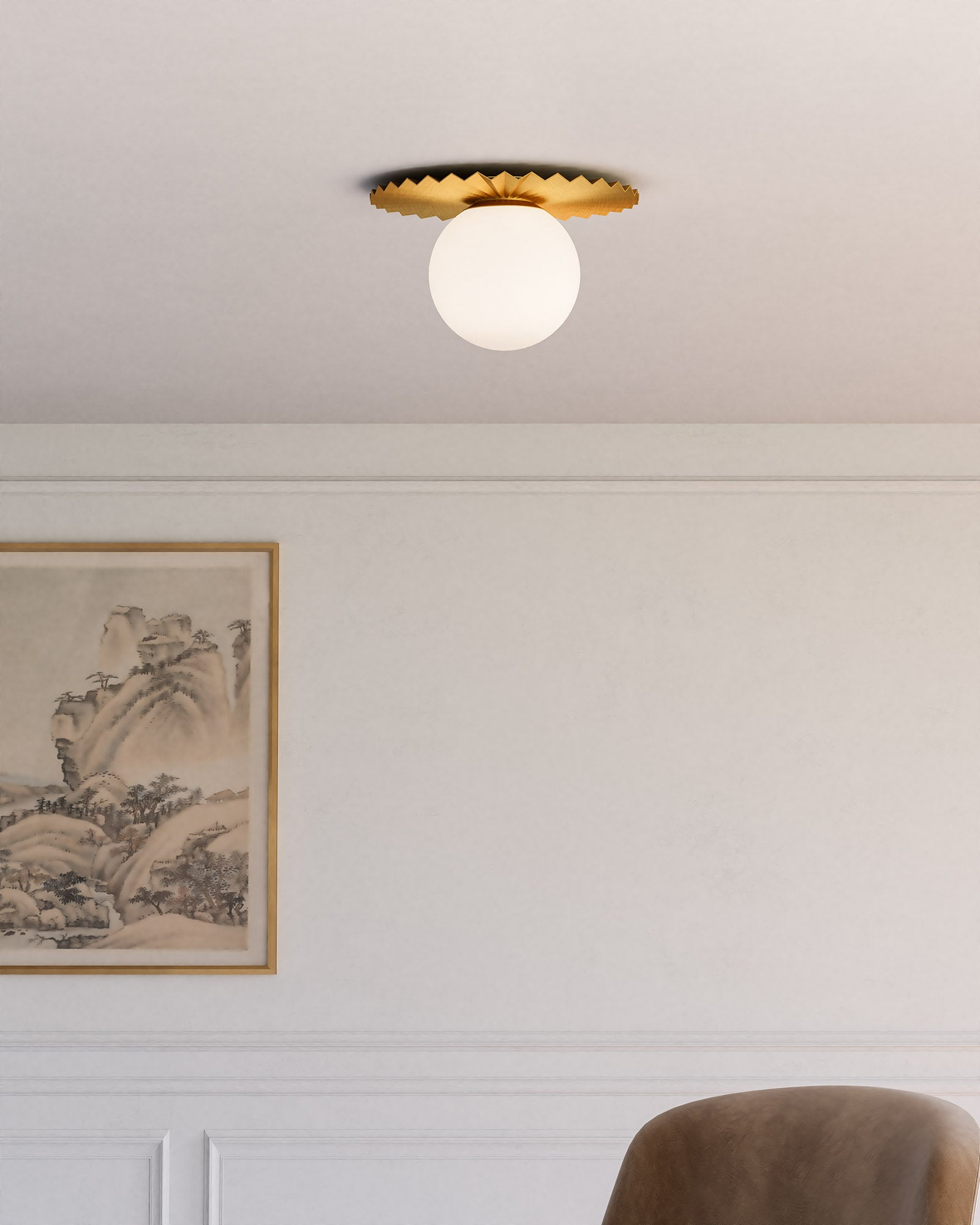 Plume 14-in Steel Flush Mount