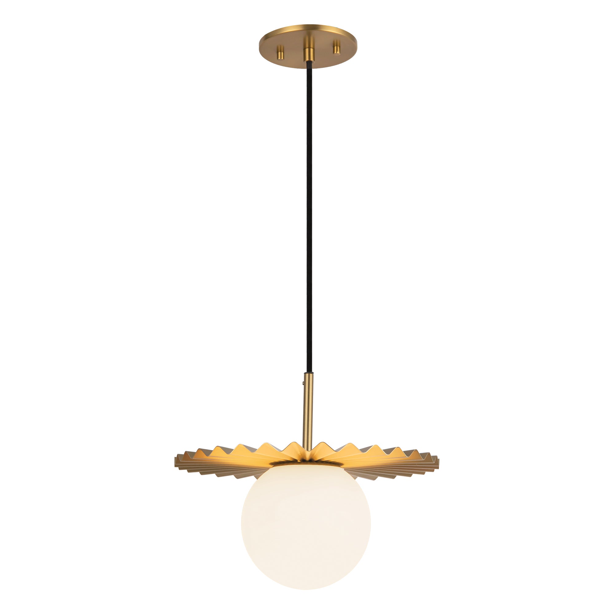 Plume 12-in Steel Pendant