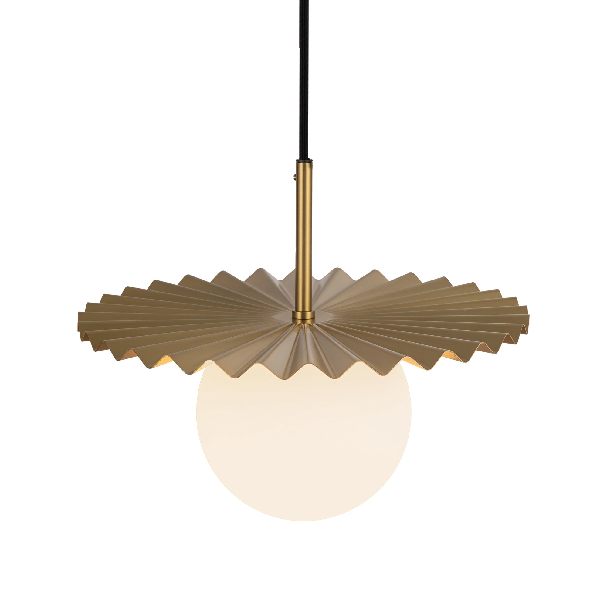 Plume 12-in Steel Pendant
