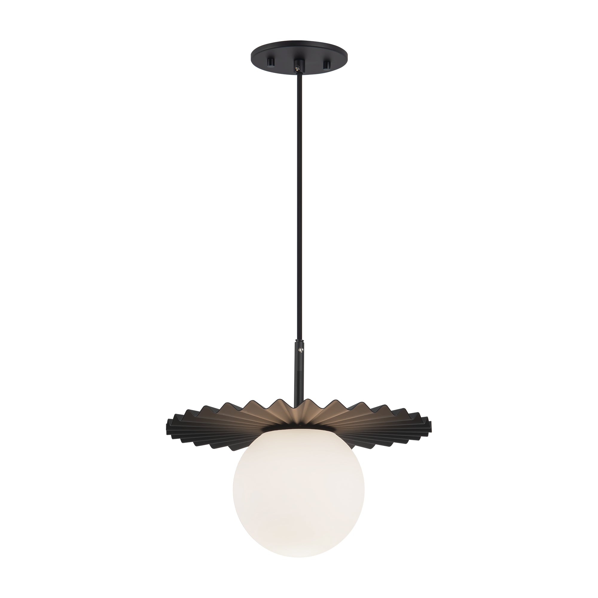 Plume 12-in Steel Pendant