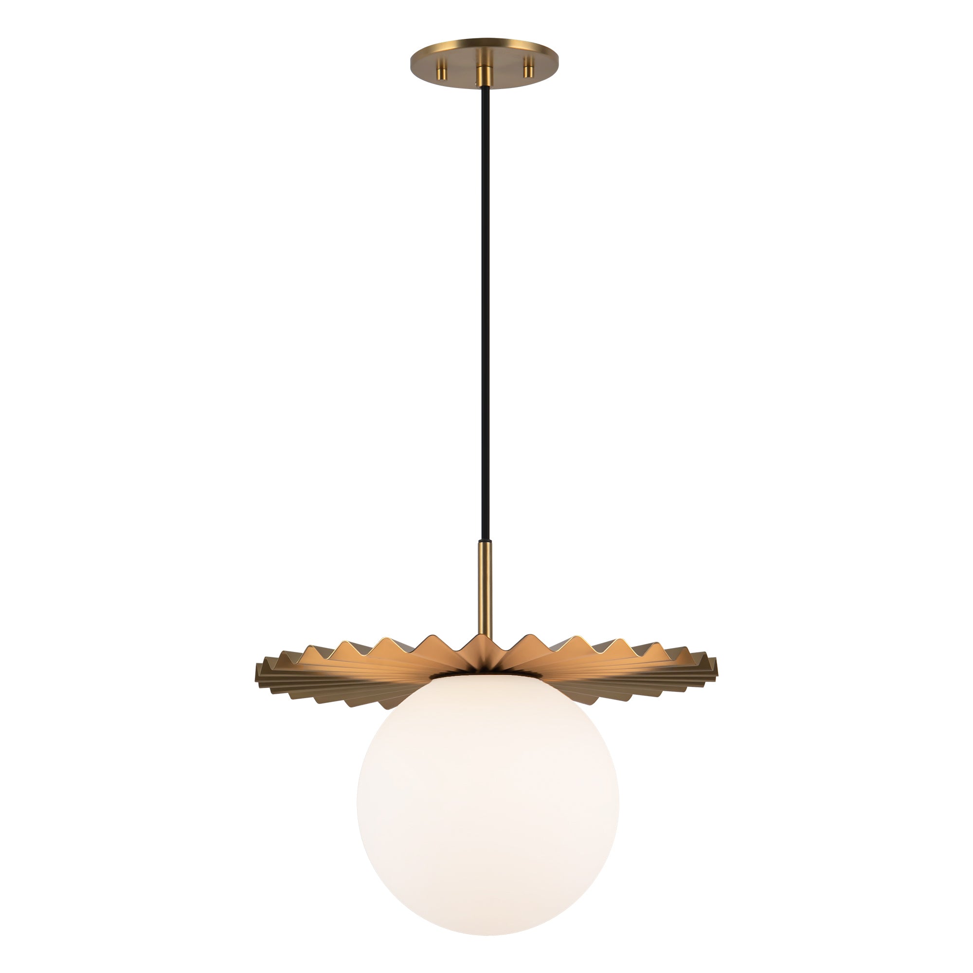 Plume 14-in Steel Pendant