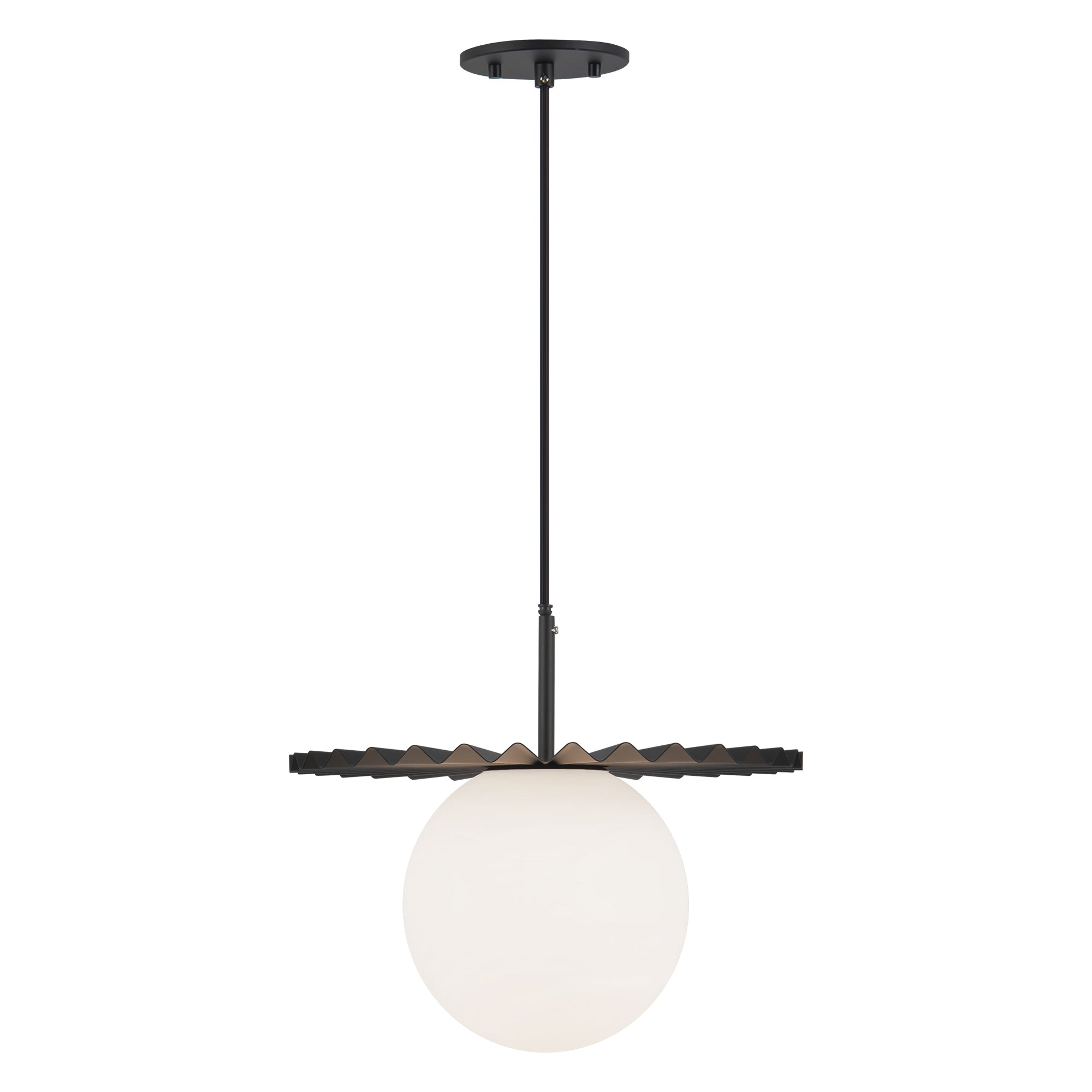 Plume 14-in Steel Pendant