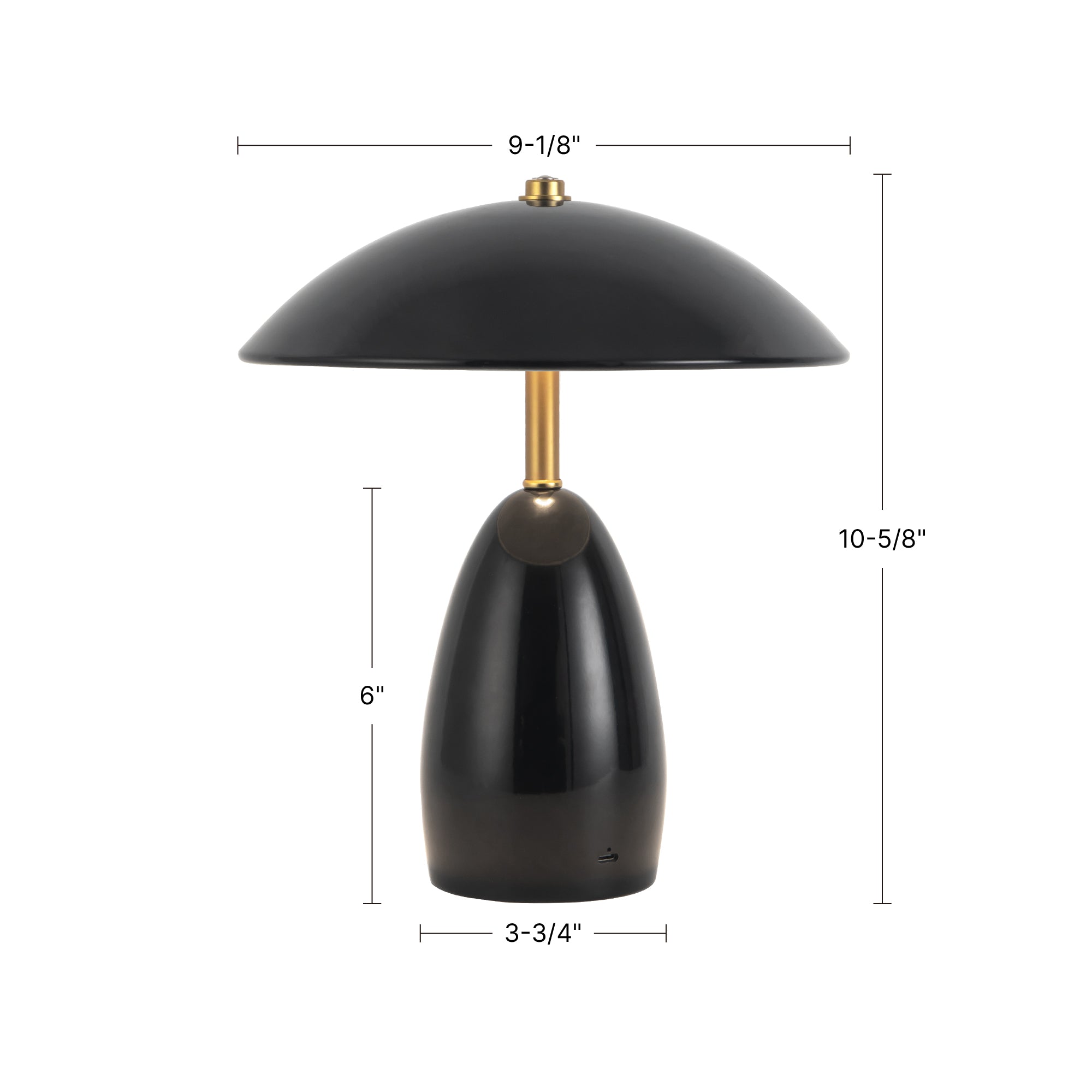 Poppy 9-in Aluminum Table Lamp